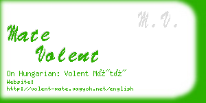 mate volent business card